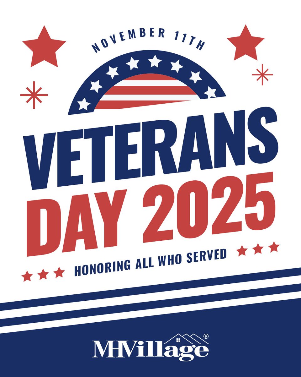 MHVillage's tweet photo. Happy Veterans Day! Today is a day to honor the bravery, sacrifice, and dedication of our nation's veterans. Thank you for your service.

Our offices will be closed today in observance of the holiday. We will reopen tomorrow, November 12. https://t.co/6u3AdSPTPR