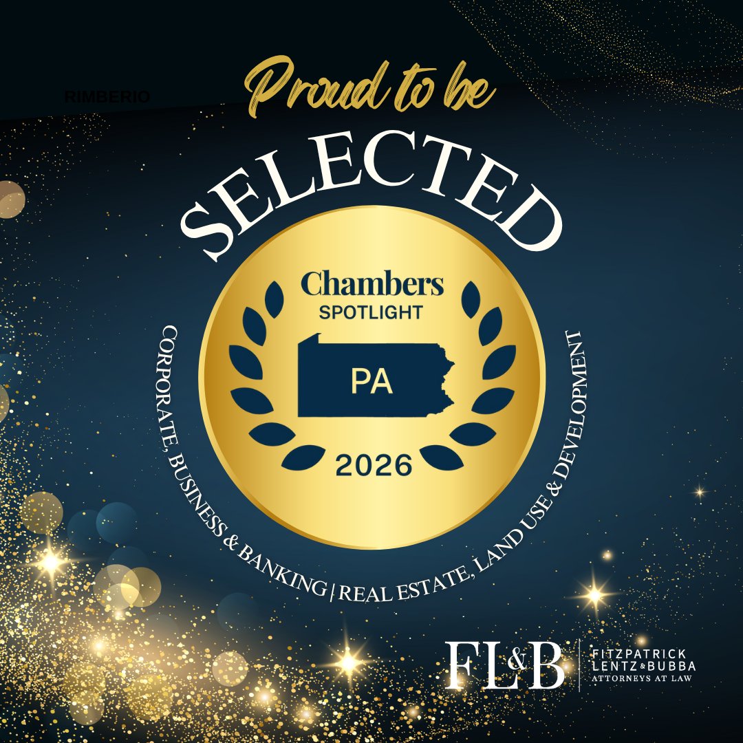 ✨We're proud to share we've been recognized as market leaders for corporate law and real estate in the inaugural Chambers Spotlight Pennsylvania 2026 Guide from Chambers and Partners. 

Learn more about this honor: loom.ly/Y3_Zbl4

#Awards #RealEstate #CorporateLaw