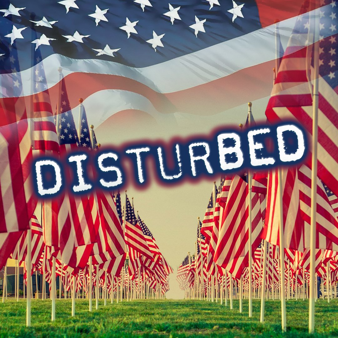 Disturbed's tweet image. Happy Veterans Day to everyone who has served or is currently serving in the United States Armed Forces. Thank you for our freedom! 🇺🇸