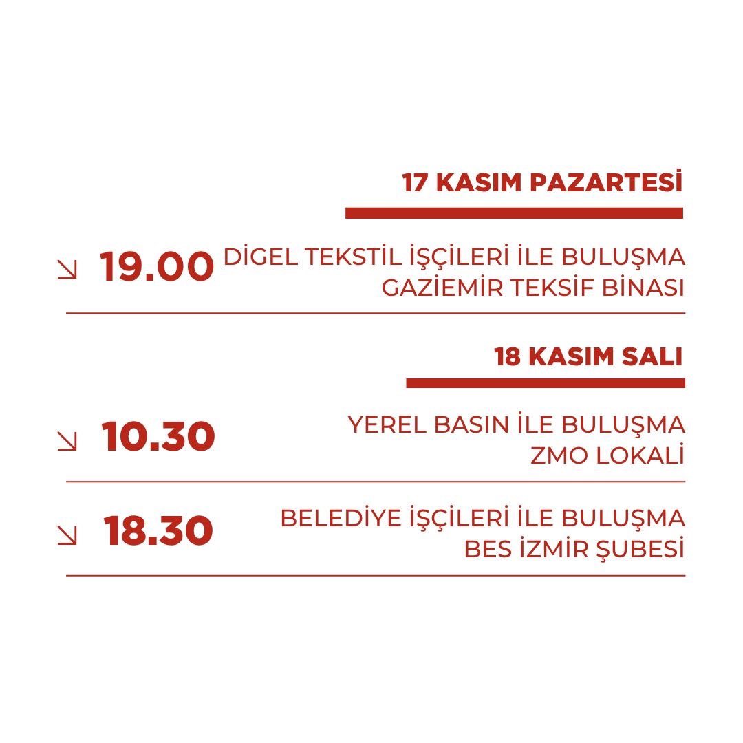📣 Ekmek Barış ve Özgürlük İçin Saray Düzenine Son! 

Genel Başkanımız Seyit Aslan ve Milletvekilimiz Sevda Karaca İzmir’de işçi ve emekçilerle bir araya geliyor.