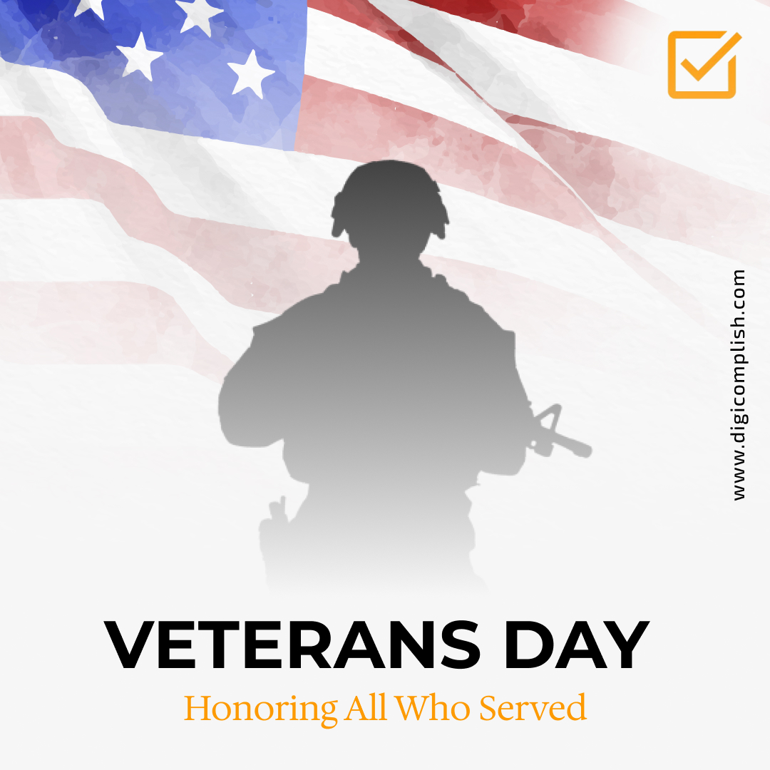 digicomplish's tweet image. Their courage built our freedom. Their sacrifice shaped our future. Today, we honor every veteran with gratitude and pride. 

Wishing all our heroes a heartfelt Happy Veterans Day.

#VeteransDay #veteranas  #VeteransLivesMatter