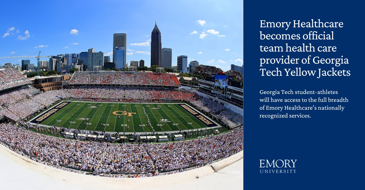 Emory Healthcare, Georgia’s most comprehensive academic health system, is the official team health care provider of Georgia Tech athletics.   

🔗 Emory Healthcare + Georgia Tech Athletics: links.emory.edu/1kf

#Emory #EmoryUniversity #EmoryHealthcare #GeorgiaTech