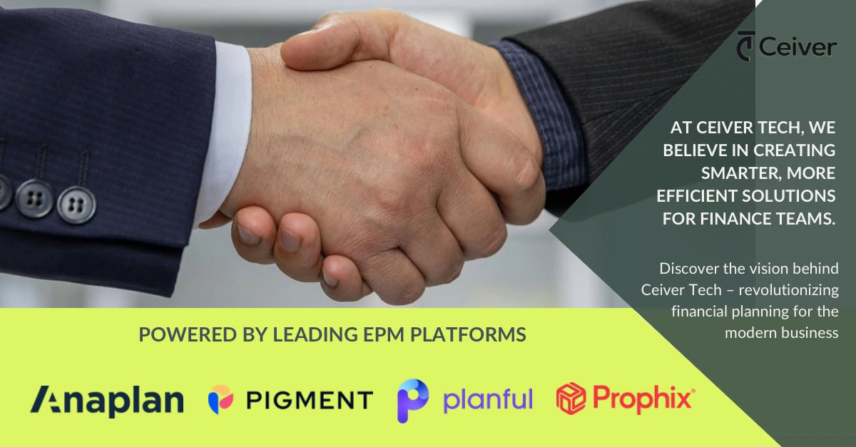 Ceiver_uk's tweet photo. Revolutionizing financial planning for the modern business, one smart decision at a time. 

#CeiverTech #FinancialPlanning #EPM #Anaplan #Pigment #Planful #Prophix #FinanceTransformation #BusinessPlanning #FPandA #DigitalFinance #FinanceInnovation #TechForFinance https://t.co/5CJsur6TQP