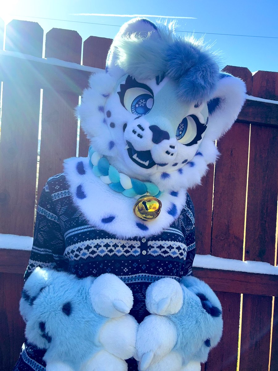 おはよう☀🌨️スノーベリーの今日の豆知識: 彼女はみんなが大好きで、みんなに良い一日を過ごしてほしいと思っています!🩵🤗🥰 #ケモノ #かわいい #きぐるみ #キュート