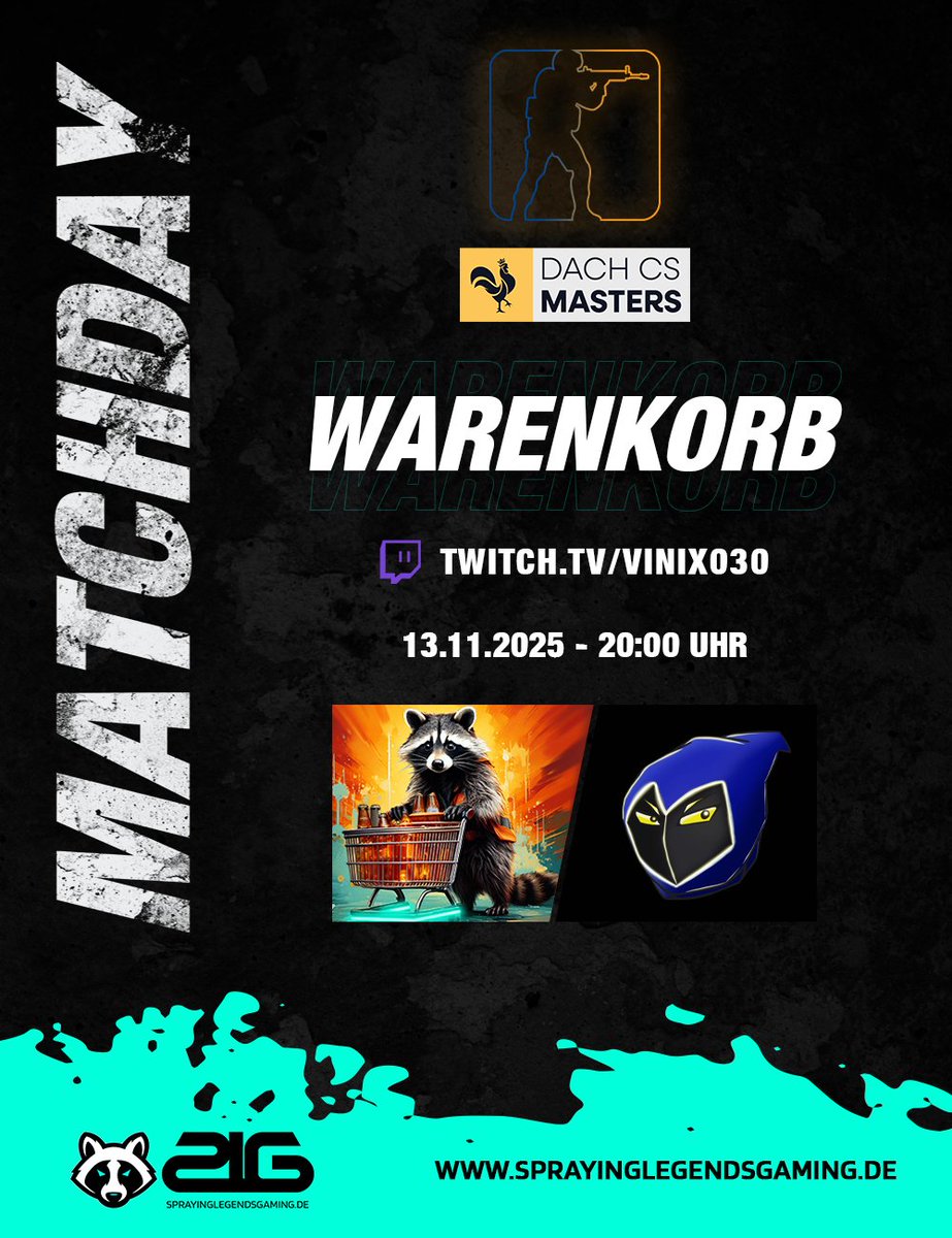 CS2 NEWS 💥

Die <a href="/dachcs/">DACH CS Masters</a> Playoffs starten!
Der erste Gegner ist <a href="/HiddenTacticsGG/">Hidden Tactics</a>, 3. aus der SPK 5 Mid C.
Wir freuen uns auf eure Unterstützung im Chat!

🕖Donnerstag 13.11.25 - 20:00 Uhr
📺twitch.tv/vinix030

#DACHCSMasters #DACHCS #cs2 #esport #slg #gaming #community