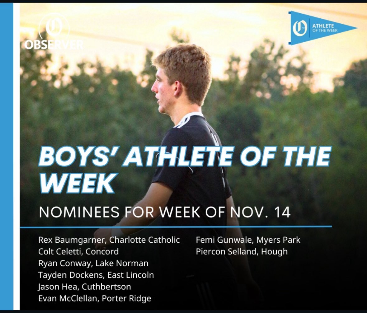 JasonHea73's tweet photo. I am honored to be nominated for the Charlotte Observer Athlete of the week. @theobserver Go vote!! https://t.co/Cz4LxuB0YJ