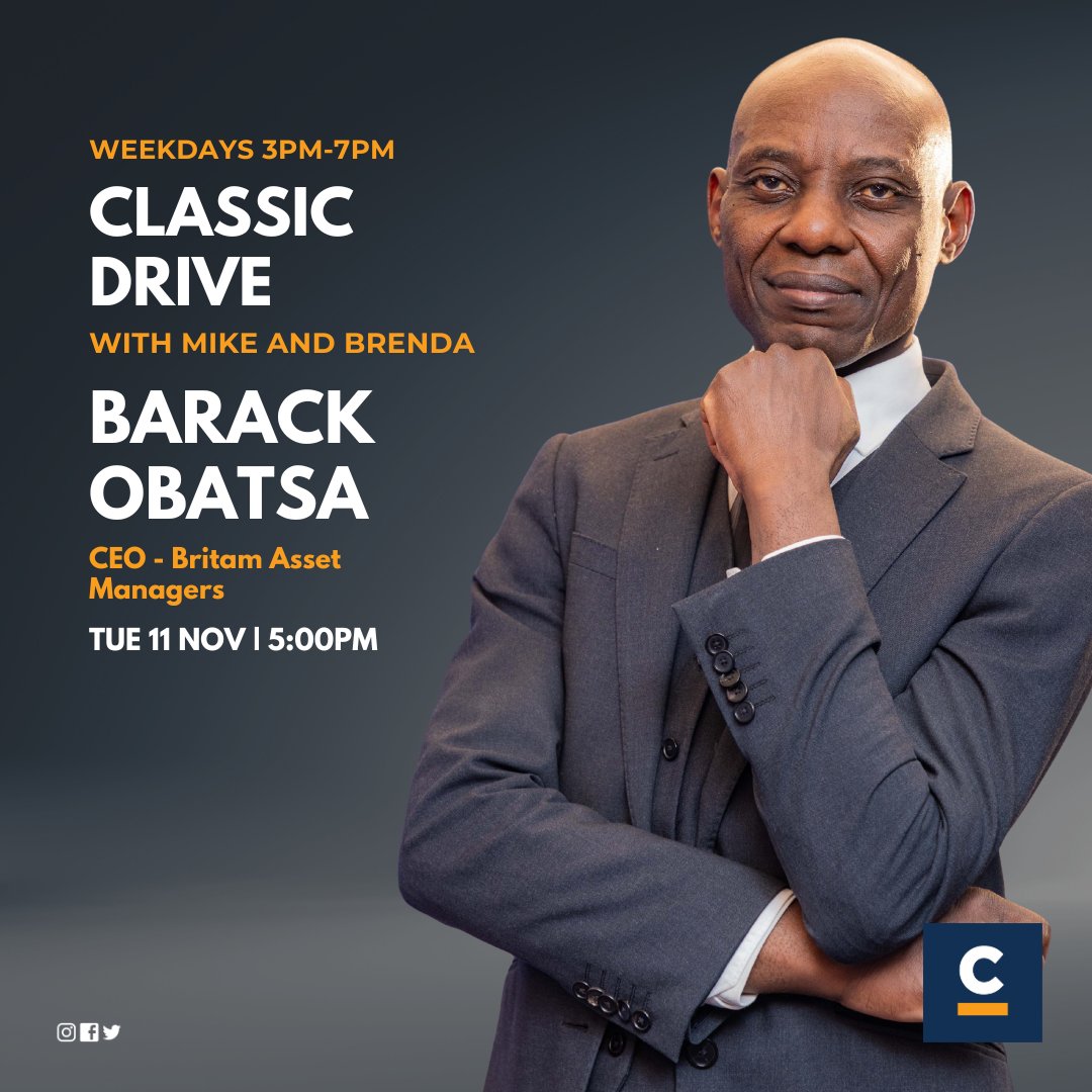 Classic105Kenya's tweet photo. Join us today at 5PM as we sit down for an insightful conversation with Barack Obatsa, CEO of Britam Asset Managers. He will be breaking down smart money habits and many more!
Don’t miss this deep dive into financial growth!

#MikeAndBrenda https://t.co/svCvLh5jvI