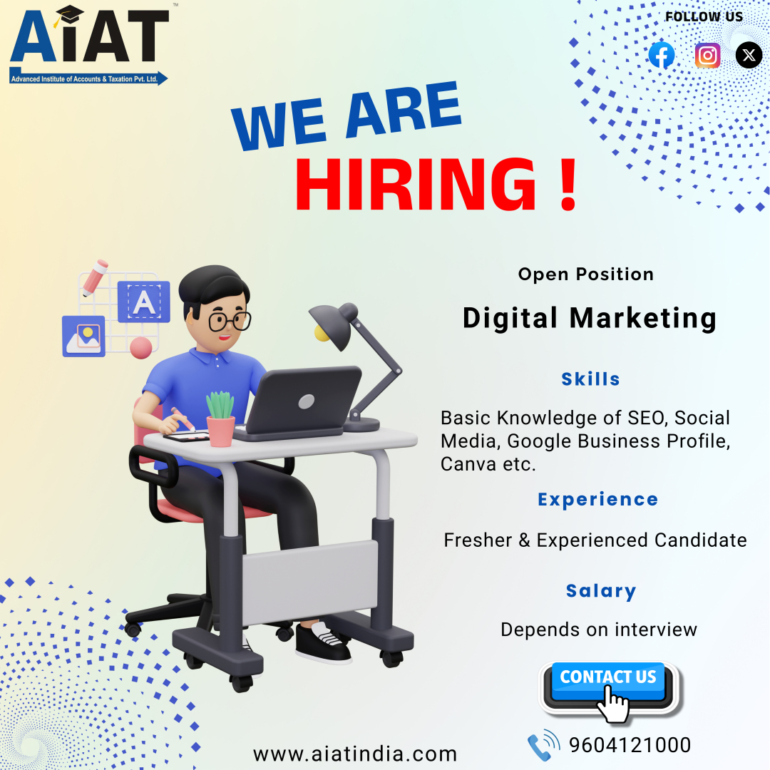 aiatinstitute's tweet image. If you’re skilled in video editing and AI tools, this is your chance to join a professional team.

💼 Part-Time | Work From Home
📍 AIAT Pvt Ltd, Nagpur
📞 Call: 9604121000
.
.
.
.
.
.
#VideoEditor #WorkFromHomeJobs #PartTimeJob #AIAT #HiringNow #VideoEditing #JobInNagpur