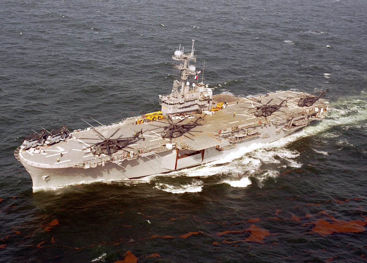 USS Inchon (LPH/MCS-12) was an Iwo Jima-class amphibious assault ship of the United States Navy in service from 1970 to 2002. Following a major fire, she was laid up and sunk as a target in 2004. 

Happy Veterans Day to all those who served .