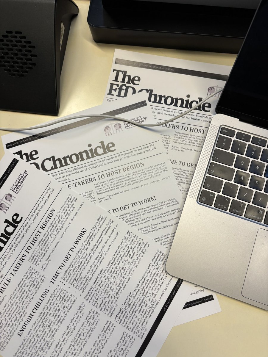 Youth_TJN's tweet image. 📍Nairobi, Kenya 🇰🇪

Top Scenes from Day 2 of the 3rd Intergovernmental Negotiation Sessions for a #UNTaxConvention‼️

🗞️ Today’s FfD Chronicle by @cs_ffd is out!!

In this edition, you will find;

1️⃣ Highlights on the significance of these first negotiations in Africa
2️⃣ A…