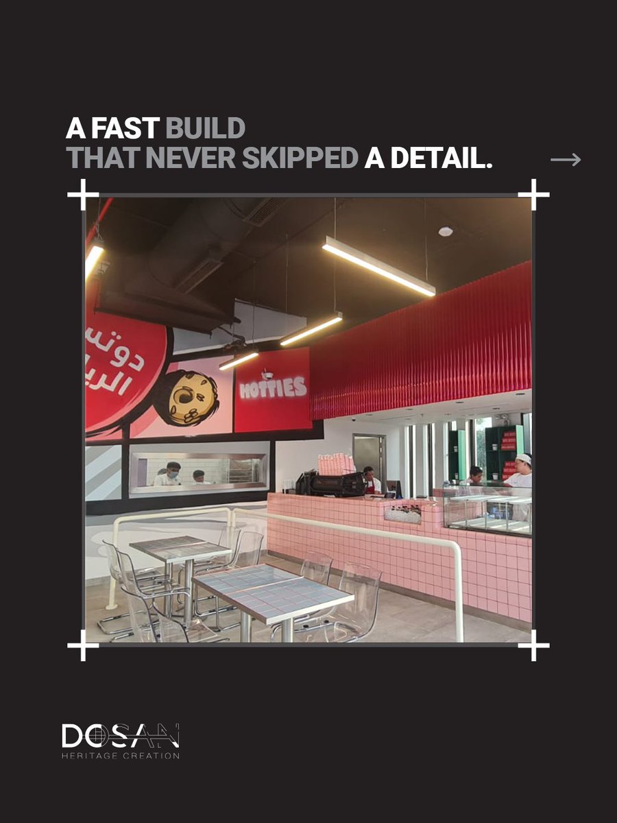 Dosan_us's tweet photo. Built fast.
Tastes sweet.
Looks perfect.

This 200 sqm dessert stop in Boulevard KSA proves that speed and craftsmanship can totally coexist.
Executed by Dosan — with precision, and personality

Ready for more sweet builds? Stay tuned with Dosan.
#DOSAN #SaudiProjects https://t.co/FtaoAsXLiB