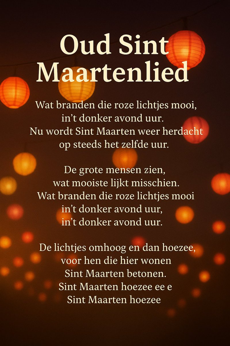 Oud Sint Maartenlied die we vroeger zongen bij opa en oma en bekenden #Sintmaarten #11november