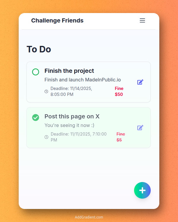 ionutlogs's tweet photo. There were thousands of likes for an app that fines you if you don't finish your to do by the deadline!

I built it, but no one is interested in it. 

This is a high discrepancy between what people say they want and what they actually do. https://t.co/0MIcQ8aX6t