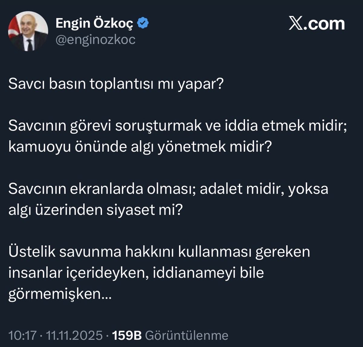 “Yüreğiniz yetiyorsa mahkeme TRT’de yayınlansın”dan

‘Savcı neden açıklama yapıyor’a geçiş