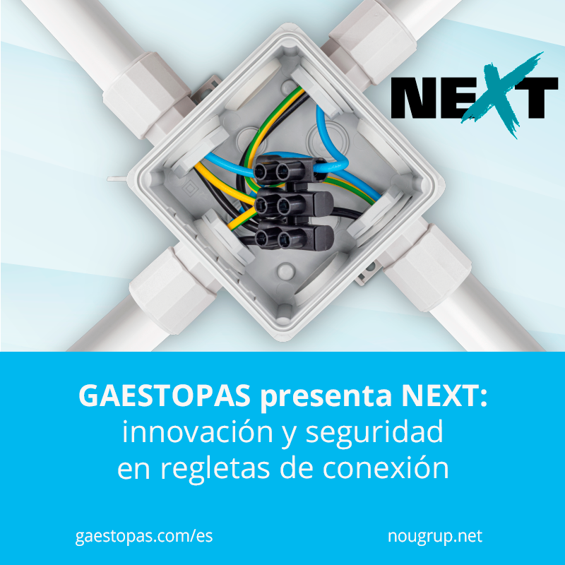 nougrup's tweet image. ☑️NG Blog: @gaestopas  lanza NEXT, regletas de conexión más seguras, prácticas y duraderas ⚡

Embocadura abocardada, tapa desmontable y tornillos imperdibles 💪

🔗cutt.ly/otwhtMdo

#GAESTOPAS #MaterialEléctrico #Instaladores #innovacion