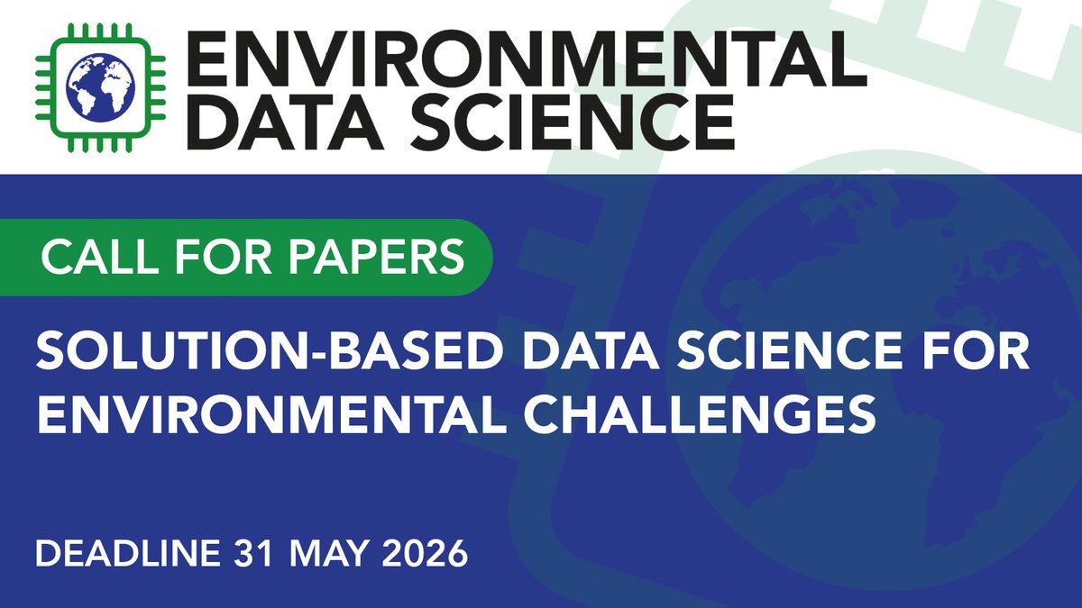 EnvDataScience's tweet image. 📢CALL FOR PAPERS!

Solution-Based #DataScience for #Environmental #Biology Challenges

A special collection with @CU_ESIIL to advance data-intensive approaches to better understand today&apos;s environmental challenges 

🗓️1 March-31 May 2026
ℹ️bit.ly/4q0b68m

#TippingPoints