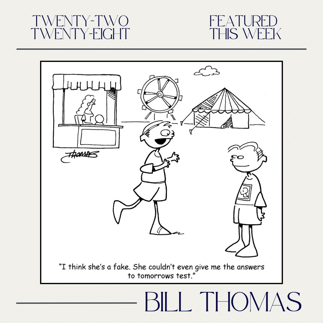 Check out Bill Thomas’s newest showcase of cartoons on Twenty-two Twenty-eight now!

twentytwotwentyeight.com/single-post/un…

#publishing #supportartist #create #subscribe #submit #story #read #twentytwotwentyeight #cartoon #art