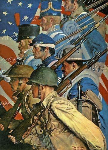 MericaCulture's tweet photo. Happy Veterans Day!

To Make Men Free (1943), the American Soldier through the ages- Norman Rockwell https://t.co/mU8xAesqXH