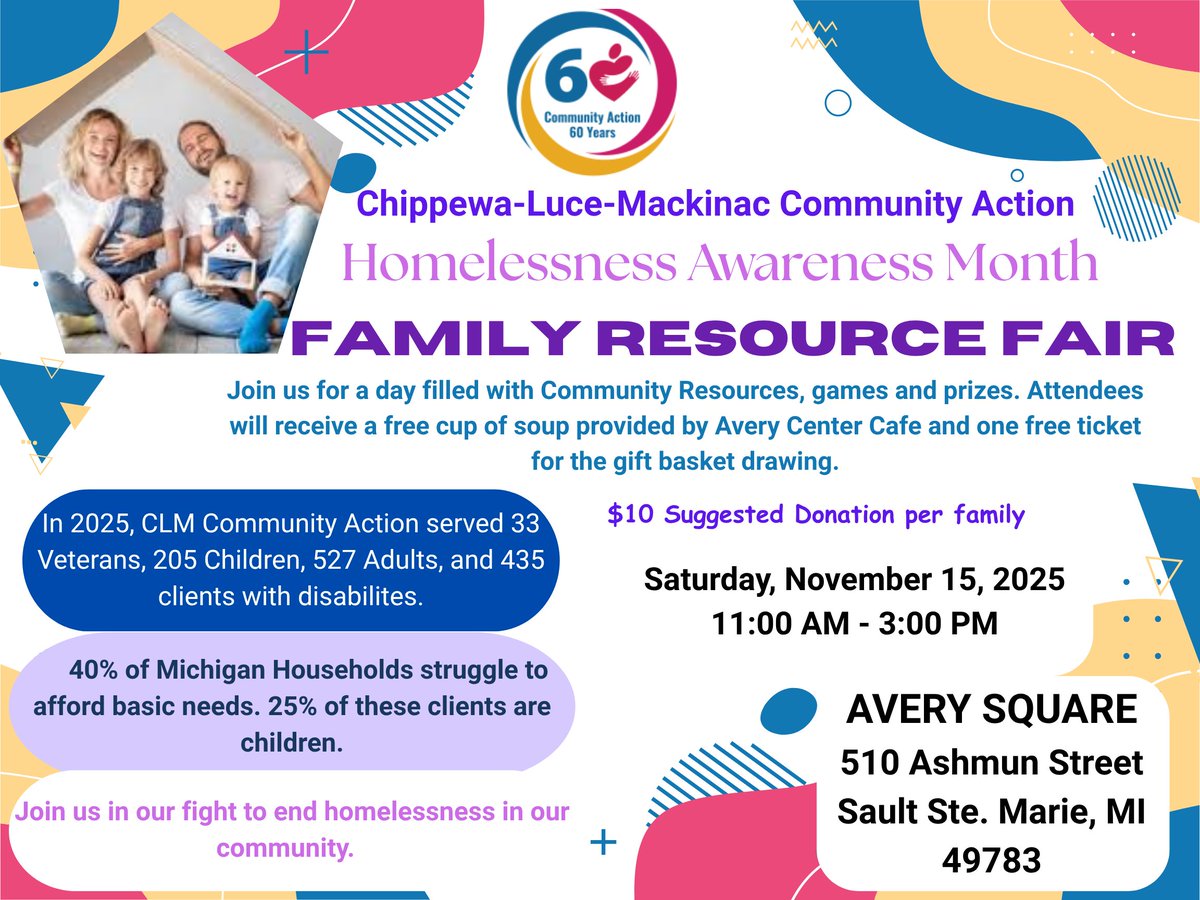 Homeless Awareness Month | 

Attached you will find the flyer for the upcoming Homelessness Awareness event that is taking place on November 15, 2025, from 11am -3pm.