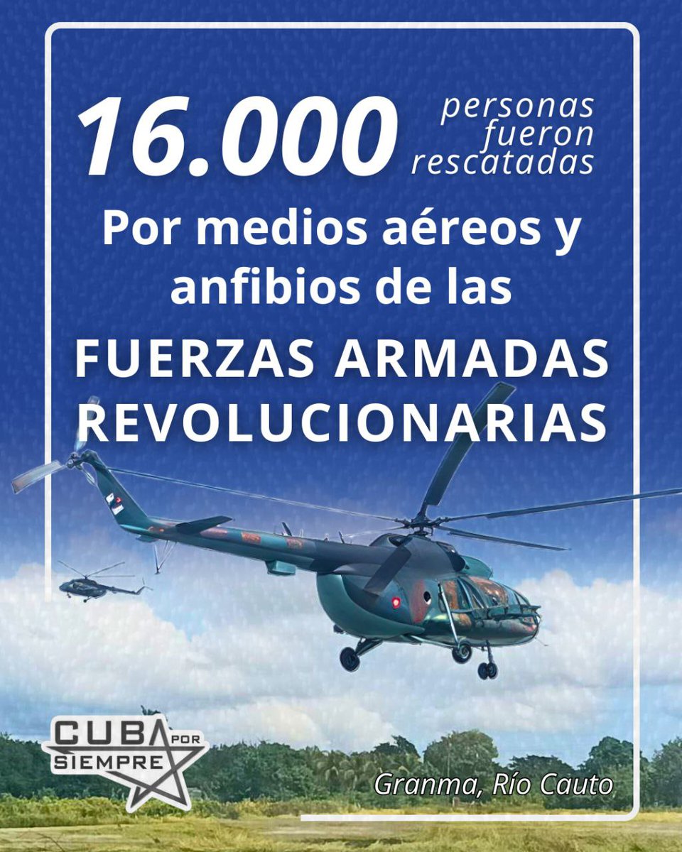 <a href="/EVilluendasC/">Enrique Villuendas</a> <a href="/agnes_becerra/">Agnes Becerra</a> <a href="/AdrianaRojasQba/">Adriana</a> <a href="/ShadowsOfGreys/">Greys Gómez</a> <a href="/CedenoPazo/">Lianet Pazo Cedeño</a> <a href="/CubanaLidice/">Lídice Cienfuegos Cuba🇨🇺🇨🇺</a> <a href="/yordanyhabana/">𝐘𝐨𝐫𝐝𝐚𝐧𝐲𝐇𝐚𝐛𝐚𝐧𝐚 🇨🇺🇻🇪🇳🇮🇵🇸</a> <a href="/L0renaGM/">Lorena 🇨🇺🇵🇸</a> <a href="/AriagnaPavonG/">☭Ariagna Pavón Guerrero🌻❤️🇨🇺</a> <a href="/AmarisAylaQba/">🌼𝓐𝓶𝓪𝓻𝓲𝓼 𝓐𝔂𝓵𝓪 🔻🇨🇺🇻🇪🇸🇻</a> <a href="/AlmaguerPerdomo/">Emilio Almaguer Perdomo</a> #LaLuchaNoHaCesado 

Un huracán de pueblo uniformado más poderoso que el Flora y Melissa.

#UnidosXCuba
#sstvi Felicidades a las fuerzas y combatientes del  <a href="/MinfarC/">Minfar_Cuba</a> y <a href="/minint_cuba/">MININT_CUBA</a> por su altruismo y valentía.