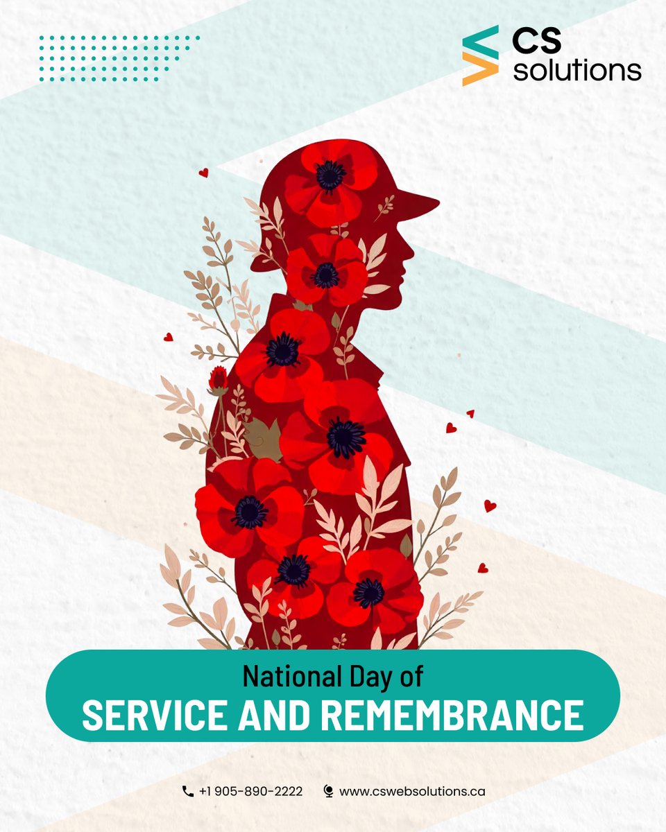 cs_websolutions's tweet image. At CS Web, we pause to remember the heroes who gave their today for our tomorrow.

#SEOStrategies #CSWeb #CSWebSolutions #DigitalMarketing #SearchEngineMarketing #SEO #DigitalAgency #WebAgency #Canada #SMM #BusinessLeads #GrowYourBusiness #SocialMediaMarketing #LeadGeneration