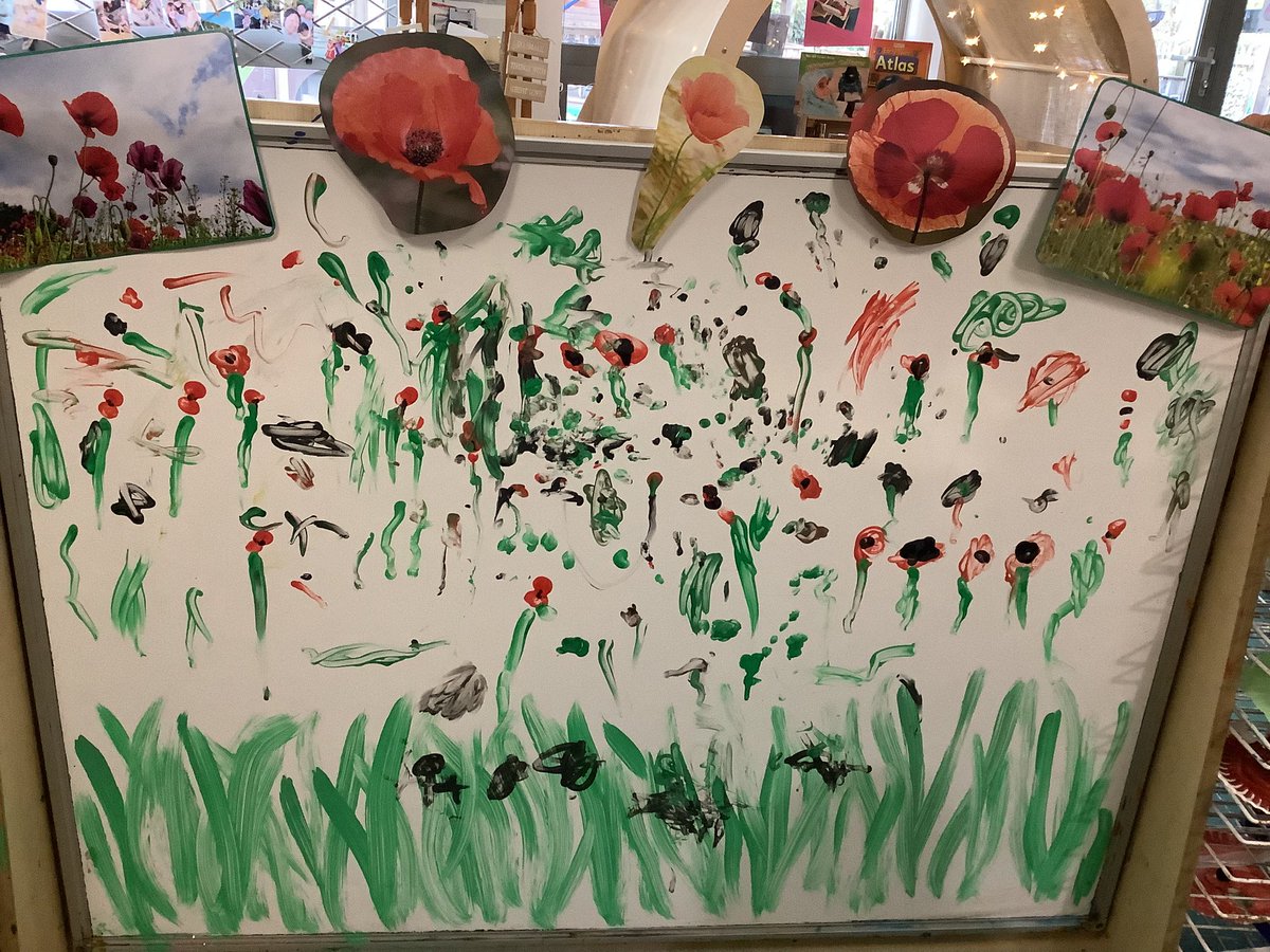 gsp_nursery's tweet image. Look at our beautiful poppy field that we have painted this morning.
