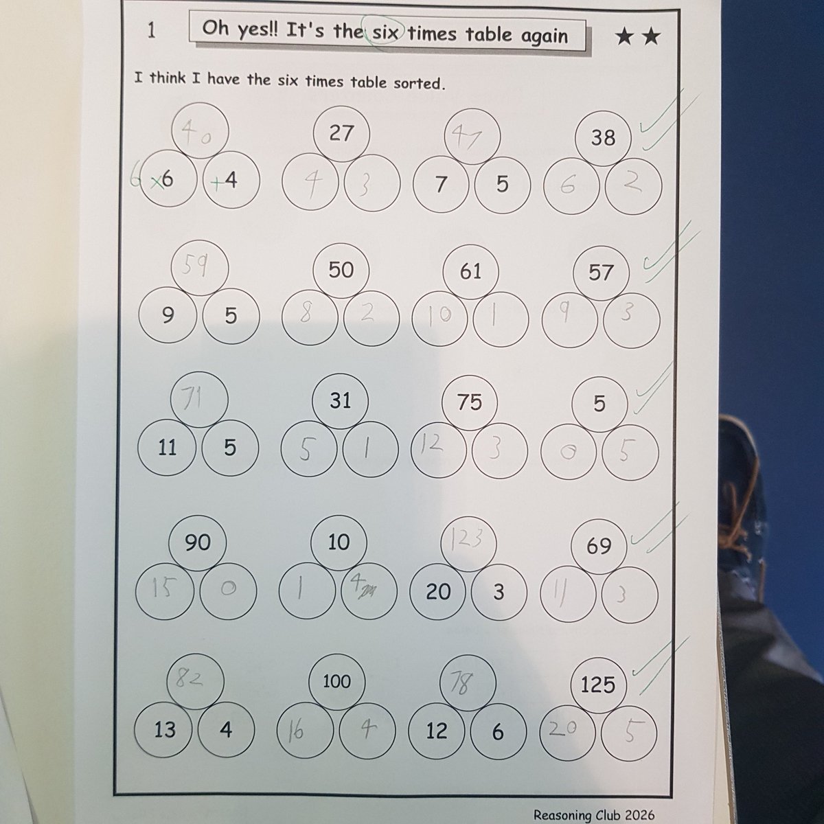 2358Peter's tweet photo. Just a little taster of what Y6 did in session 2. Only managed two pictures as it was frenetic with 45 pupils! I both love it when children don't know the divisibility rule for 3, and when they do - we still go on an exciting mathematical journey!
@MiddlefieldCPS https://t.co/Fy0rulCq5R