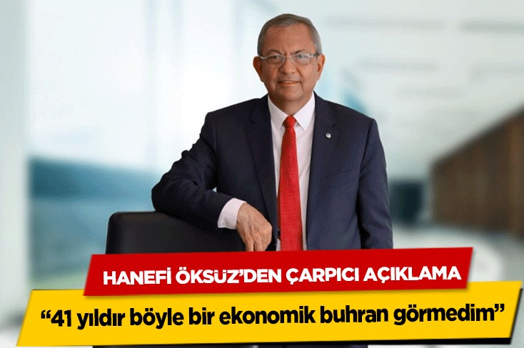 BÖYLE EKONOMİK BUHRAN GÖRMEDİM!
Türkiye'nin önde gelen şirketlerinden Kipaş Holding Y.K. Başkanı M.Hanefi Öksüz "Bugün 8 sektörde faaliyetimiz var. 41 yıldır ben böyle bir ekonomik buhran görmedim. Faaliyetimizin olduğu sektörlerin hepsinde baş aşağı bir durum söz konusu" dedi.