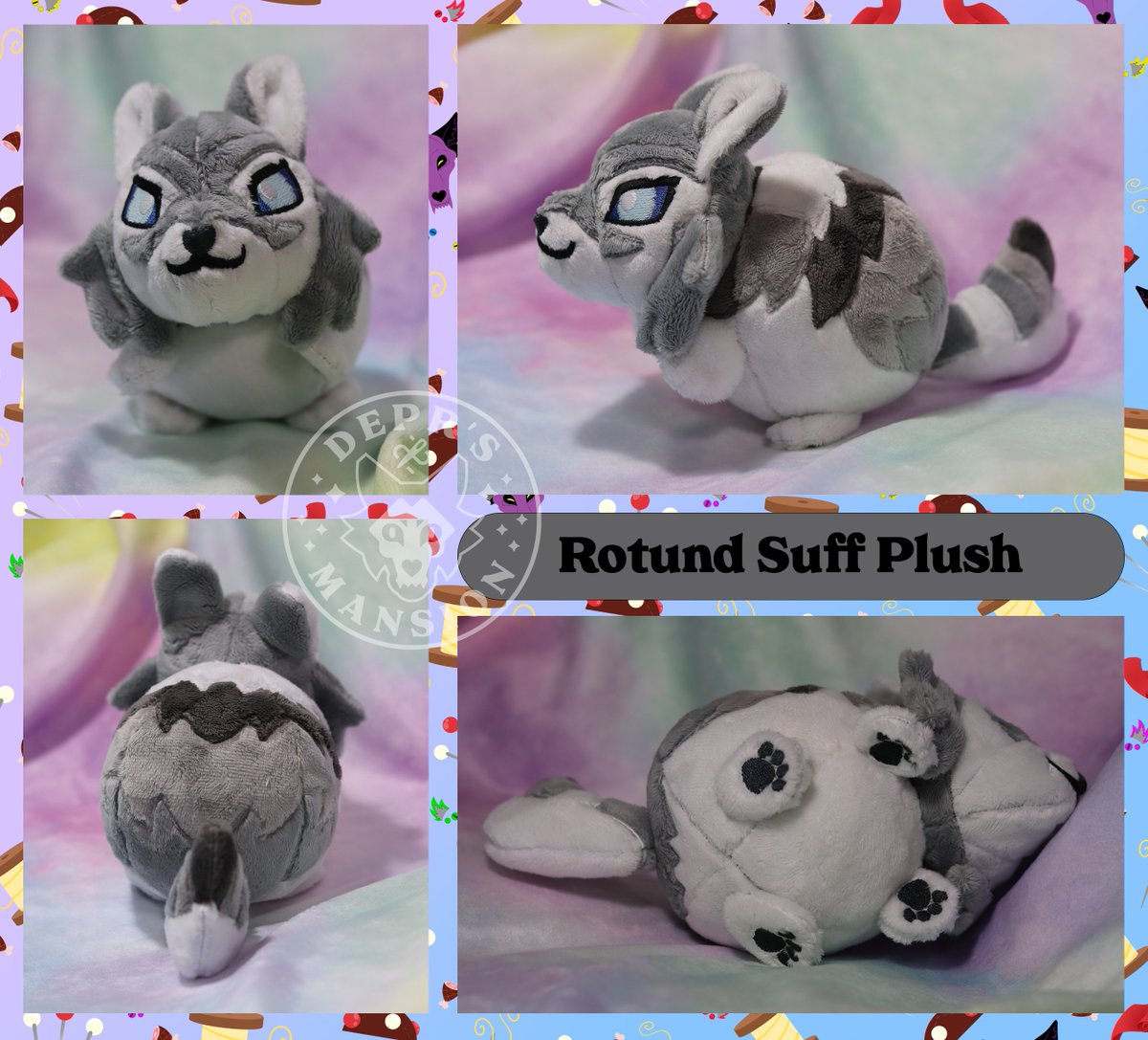 Deprsmansion's tweet photo. Back to Rotund stuff, a rotund Woof, gift for a bestie made while playing katamari damacy :D 
#plush #handmade https://t.co/yfnA4b4JPH