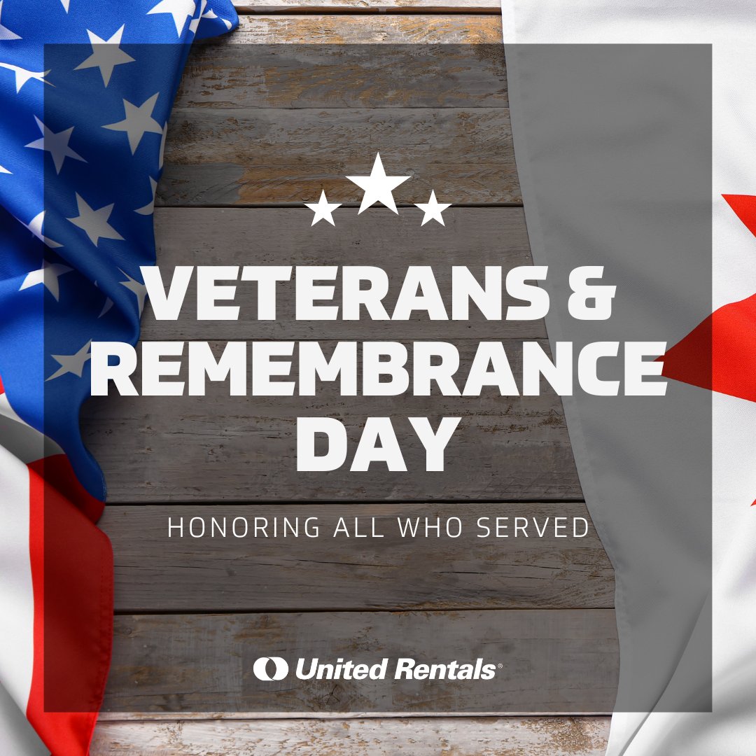 URLife's tweet image. Honoring all who have served. Grateful today and every day.

#UnitedRentals #URLife #VeteransDay #RemembranceDay