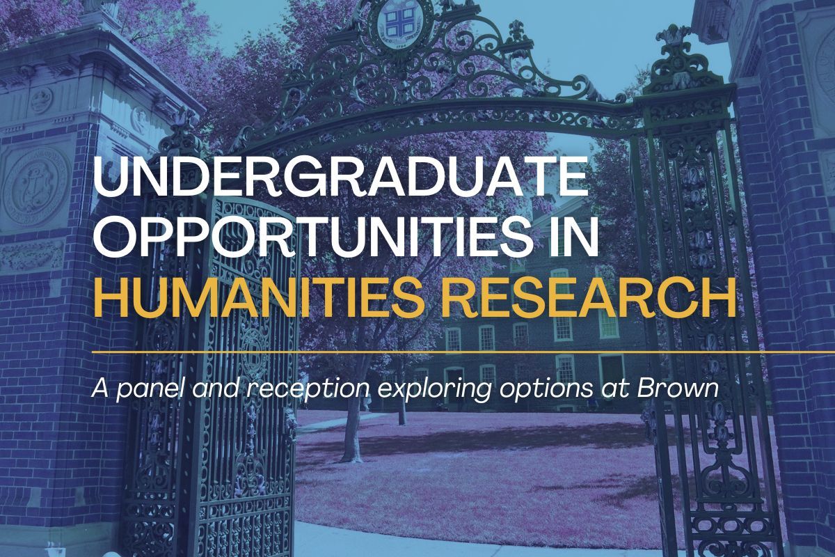 Beyond coursework, how can undergraduates at Brown advance their research training in the humanities &amp; position themselves for grad work &amp; humanities careers? Faculty &amp; honors students discuss opportunities Nov. 19, 5:30–7 pm on campus.  buff.ly/WLf3ATa <a href="/BrownUResearch/">Brown Research</a>
