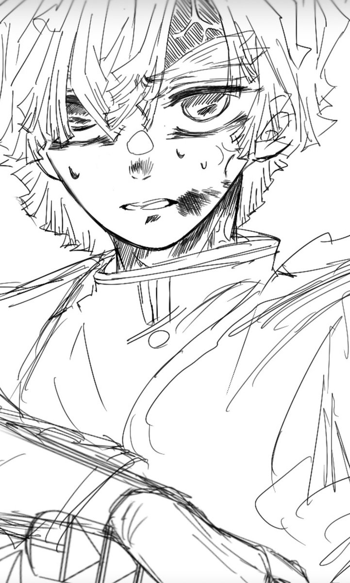 Shio3_sora's tweet photo. リメイク描いてるけど自我強すぎて全然リメイクになってない
善逸⚡️置いていきます
途中 https://t.co/BtY3JPIbCr