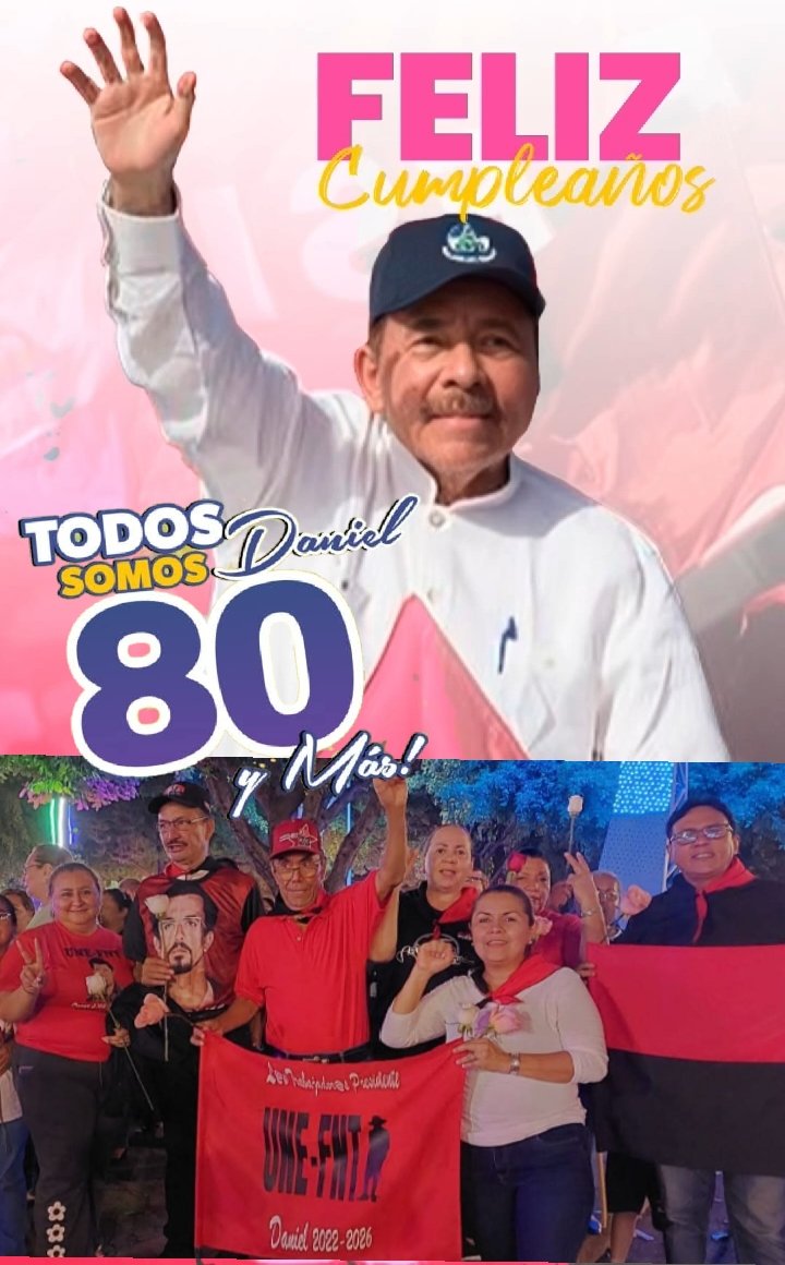 CAUS EN LAS REDES SOCIALES CON EL CUMPLEAÑOS DEL *COMANDANTE DANIEL ORTEGA 📢📢📣📣📣🔉🔉🔉
#TodosSomosDaniel80yMas