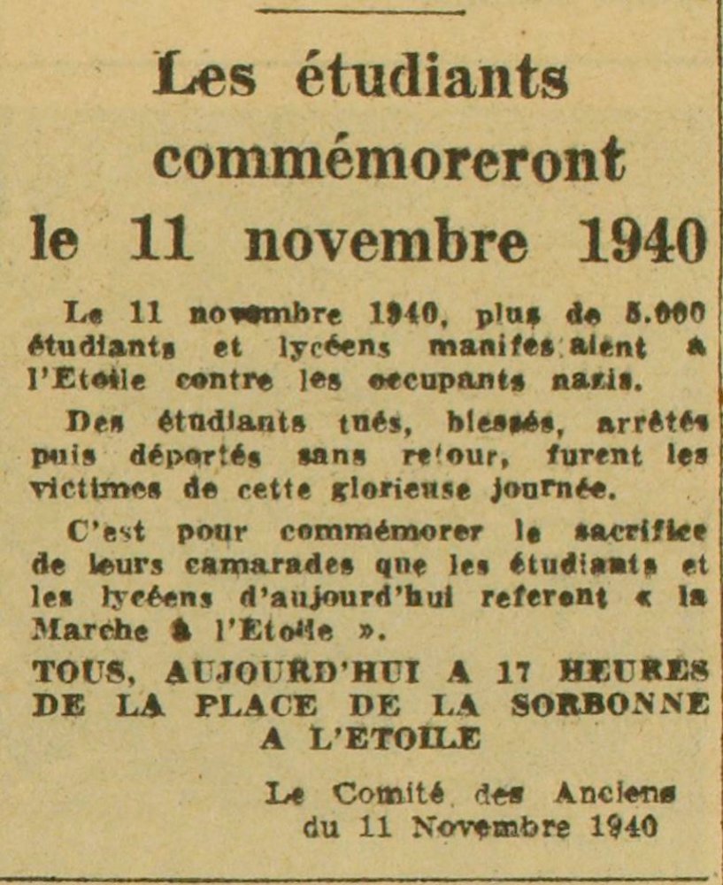 LPjeunes's tweet image. L'autre 11 novembre.
La flamme française ne doit pas s'éteindre, mais briller encore plus dans l'obscurité.