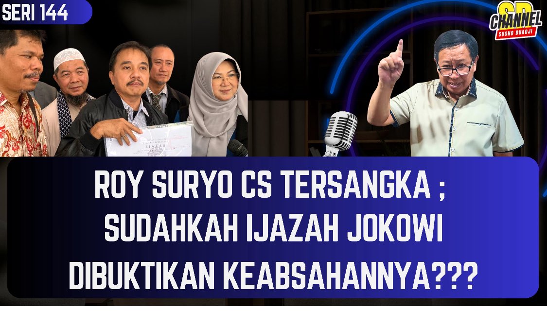 Polri bukan hakim ; tidak berwenang menentukan Ijazah Jokowi syah atau tidak , kewe- nangan tsb adalah ranah pe-ngadilan Tata Usaha Negara 
youtu.be/i3BsrfffIc8?si… lewat <a href="/YouTube/">YouTube</a>