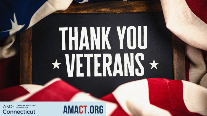 Today the AMA Connecticut Chapter honors our nation’s veterans. 
Thank you for your service, courage and sacrifice!  

#VeteransDay #AMACT #AMAConnecticut #MarketingCommunity