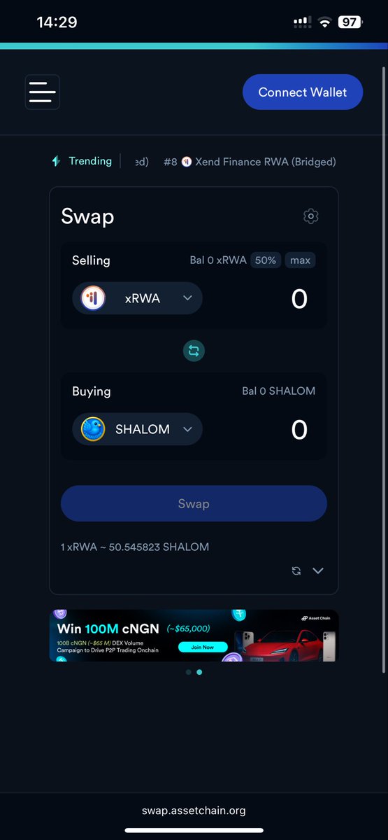xendarmy's tweet image. $SHALOM is live and we are loving it. 
Military grade security score. 

Trade on Asset Chain DEX

Link: swap.assetchain.org/?baseCurrency=…