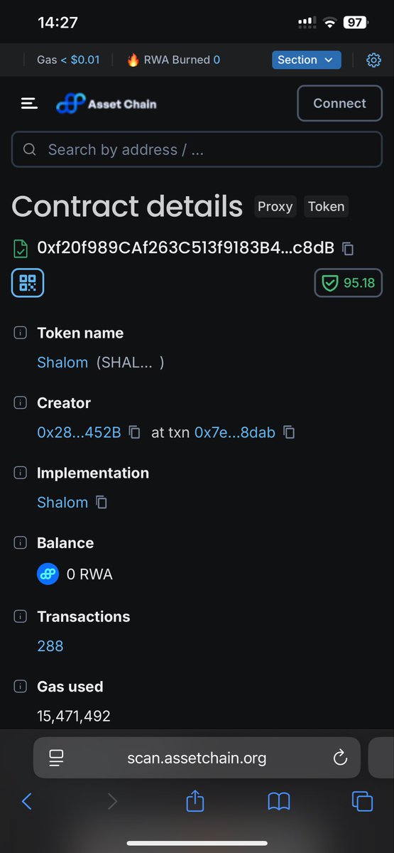 xendarmy's tweet image. $SHALOM is live and we are loving it. 
Military grade security score. 

Trade on Asset Chain DEX

Link: swap.assetchain.org/?baseCurrency=…