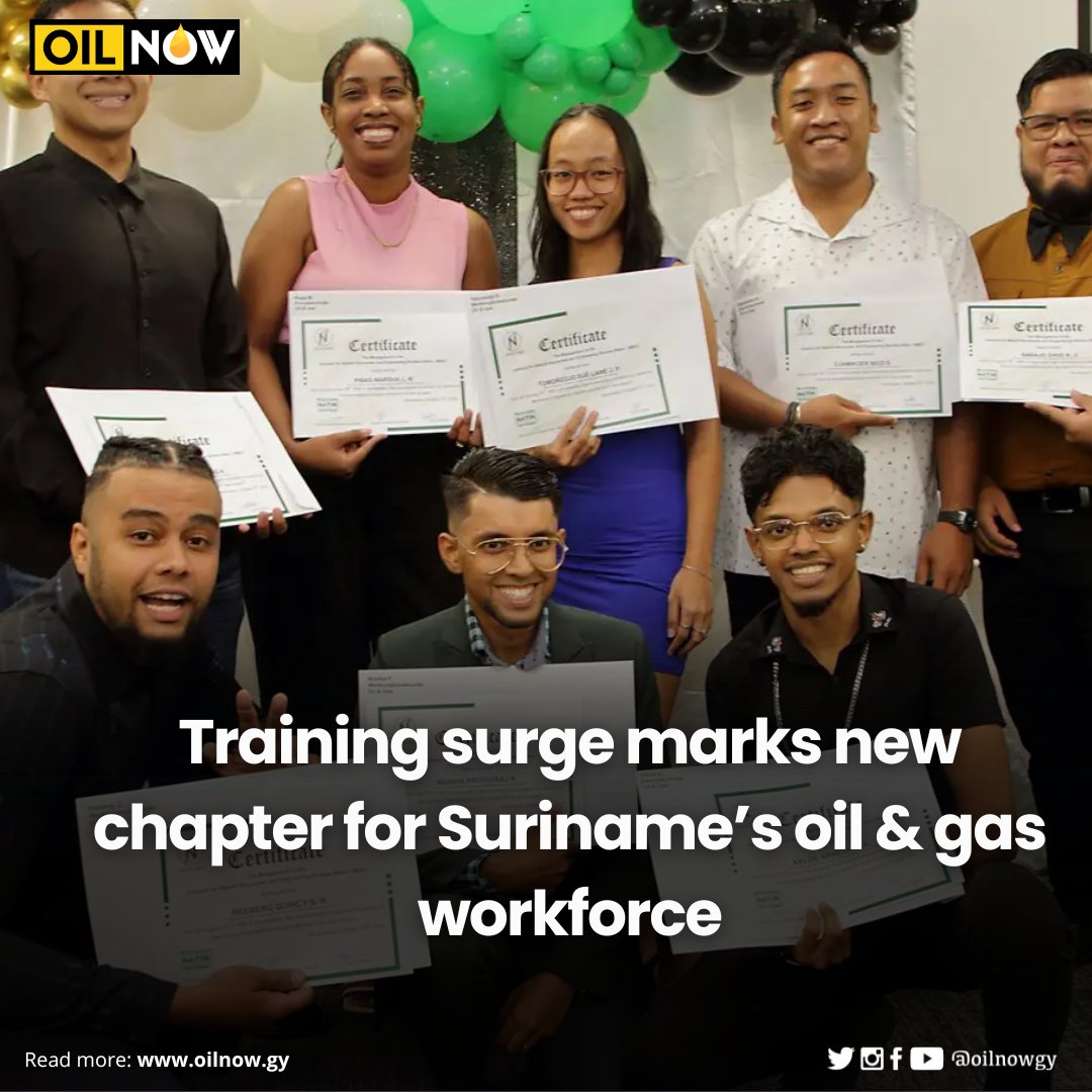 oilnowgy's tweet photo. Suriname’s National oil company, #Staatsolie Maatschappij Suriname N.V., ramped up #investment in #workforcedevelopment in 2024 as the country prepares for its first major #offshore #oildevelopment.
READ MORE HERE: https://t.co/Ox4RzzDuWq https://t.co/hxyhVhWgaS