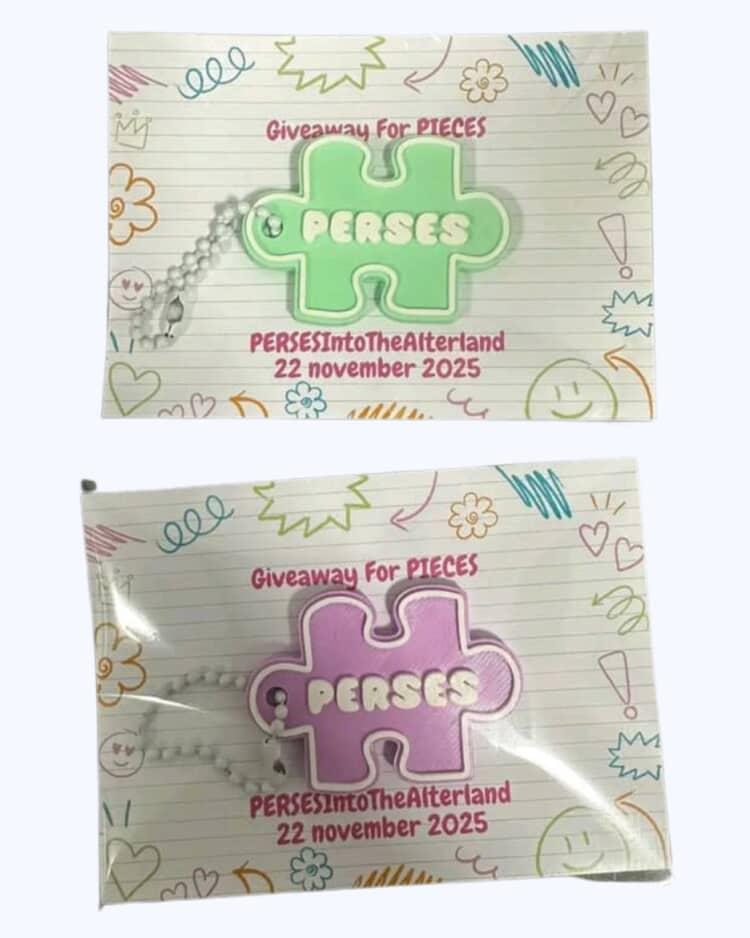 ◇ 𓂃˖˳·˖ ִֶָ ⋆ Giveaway ⋆ ִֶָ˖·˳˖𓂃 ִֶָ ◇

  ⋆.˚✮  Keyring PERSES  ✮˚.⋆
          💚 50ิ ea    💜 50 ea

✨ 22 NOV 25
📍Thunder Dome 
⏱️ TBA

🧩 มารับกันได้เลยน้าาา ♡ /•᷅•᷄\੭

#PERSESIntoTheAlterland
#PERSES #PERSES_TH