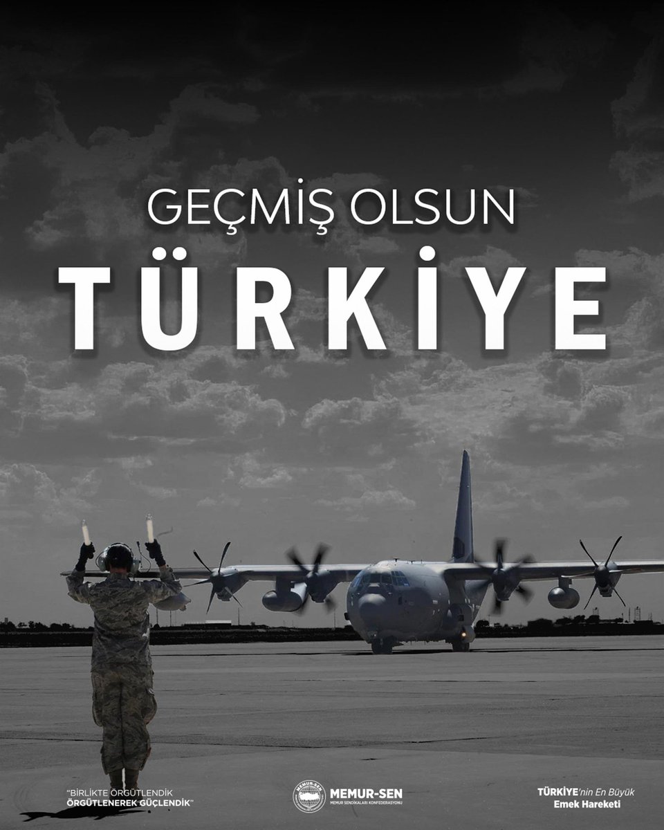 Azerbaycan’dan ülkemize intikal etmek üzere havalanan C-130 askerî kargo uçağımızın Gürcistan–Azerbaycan sınırında düştüğüne dair haber hepimizi derinden üzmüştür. Arama–kurtarma çalışmalarının en kısa sürede müjdeyle sonuçlanması en büyük temennimiz.  
Dualarımız kahraman