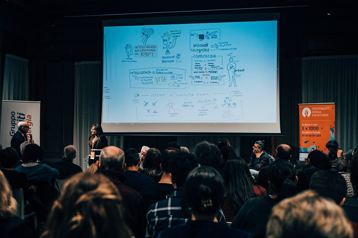 BioIMEM's tweet image. Very nice experience at the ISF festival &quot;Antropomorfi digitali&quot; in Rovereto (TN), 6-8 Nov 2025...talking about the connection between #brain and #bioelectronics @informatici @marcoardemagni 
festival.informaticisenzafrontiere.org/eventi/compute…