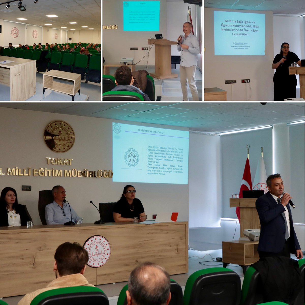 Geleceğimizin teminatı olan çocuklarımızın daha sağlıklı ve güvenli ortamlarda yetişmesi amacıyla, Müdürlüğümüz, İl Tarım ve Orman Müdürlüğü ile İl Sağlık Müdürlüğü personelleri tarafından okul ve kurumlarımızdaki gıda işletmelerinde görev yapan personele hijyen eğitimleri