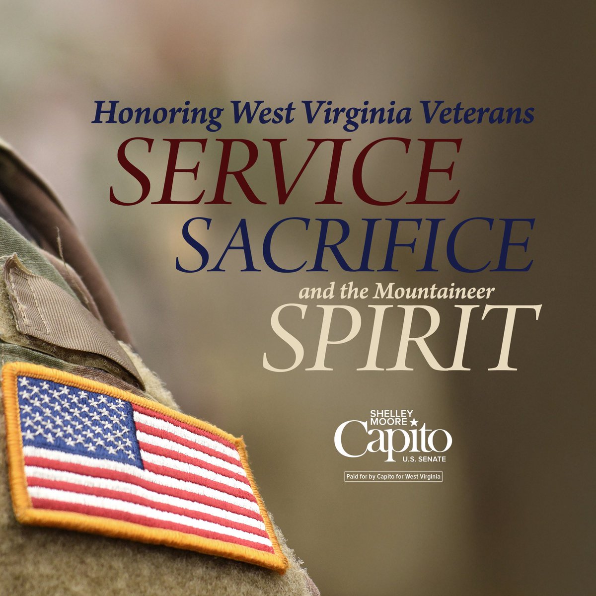 Happy Veterans Day to the brave men and women of the Mountain State who have served our great nation in our armed forces. 

Your service honors both West Virginia and our country, and we will forever be thankful for your dedication, sacrifice, and courage 🇺🇸