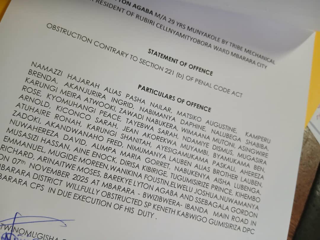 These are some of our comrades that appeared before court in Mbarara. For some of you that were trying to locate your relatives, this may be of help.