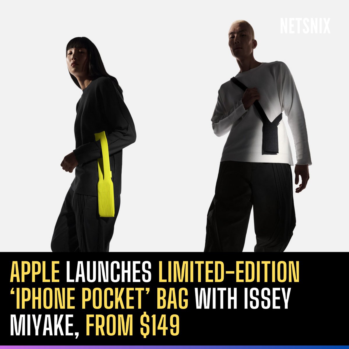 Apple has unveiled the iPhone Pocket — a knitted, designer bag to