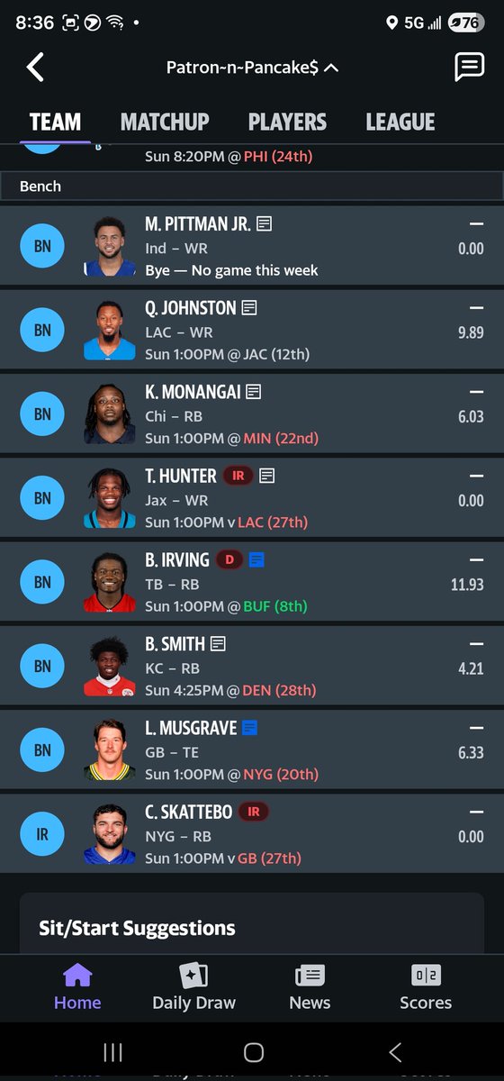 NickPick__'s tweet photo. @JeffRatcliffe @SiriusXMFantasy

Im in a 12man redraft league where we keep 2 keepers each year. A manager is shopping for picks next year and offered, Achane + 12th rd for my 4th rd. My rbs are Gibbs, Breece, bucky, monangai, &amp; Skat (rip). Im in 6th. Smash accept or no? https://t.co/LGwJtZi0iz