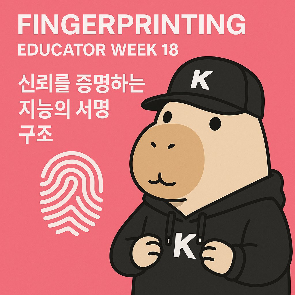 BIGSUH_ETH's tweet image. Fingerprinting : Educator Week 18
신뢰를 증명하는 지능의 서명 구조!

Educator Week 18의 핵심 주제 Recursive Intelligence in Action 이번 주 Sentient는 단순한 기술의 진보가 아니라
지능 간 협력과 신뢰가 어떻게 작동하는가를 보여주고 있습니다.
그 중심에 있는 개념이 바로…