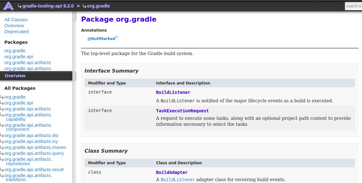 apidia_net's tweet image. API documentation of #Gradle 9.2.0, recent release of the well-known build tool, is now available on APIdia. The gradle-api-tooling artifact offers programmatic access to Gradle and APIdia is the best place for browsing its rich API conveniently (link in comments).
#java #javadoc