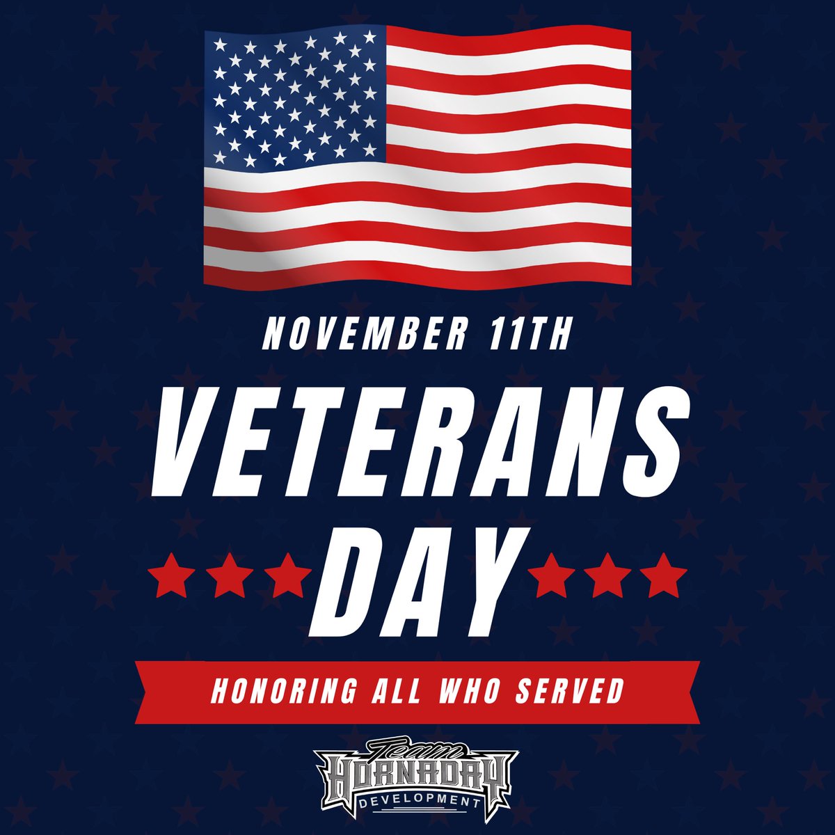 Today, we honor and thank those who’ve served our nation with bravery, courage and dedication.

We appreciate everything you’ve done.

Thank you, Veterans.

#TeamHornaday